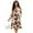Brown Cow Print, variant on Uorisanigo Christmas Lights Casual Dress for Women Size S Long Sleeve Casual Midi Dress Ruffled Tiered Elegant Lightweight Fashion Clothing Christmas Dresses