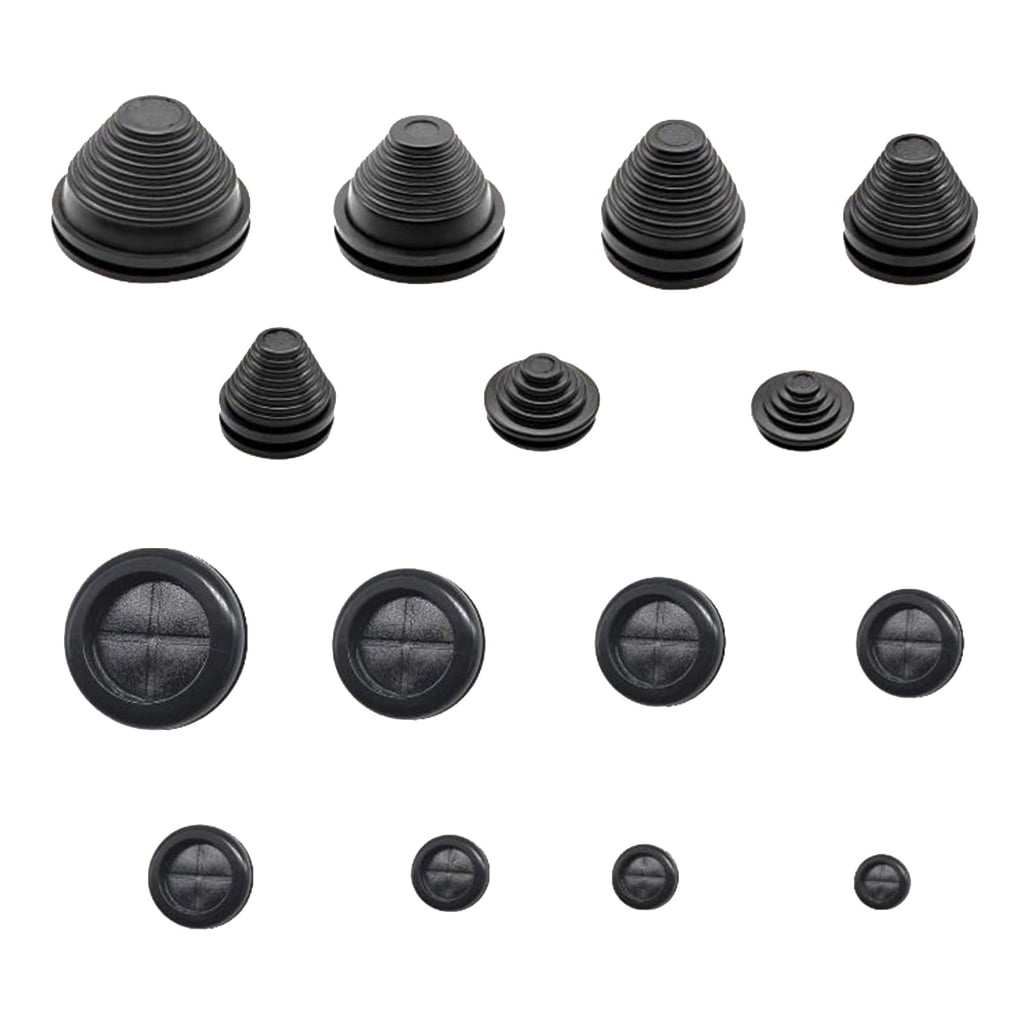 30Pcs Closed Rubber Grommets Firewalls Solid Closed Hole Plug Rubber Hole Plugs Enduring Rubber Wire Hole Dust Plugs