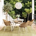 thumbnail image 3 of Pemberly Row 33.5" Square Outdoor Patio Table in Powder White, 3 of 11