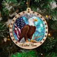 thumbnail image 2 of Hawk Christmas Ornament, JocideaS Hawk Ornaments for Christmas Tree, Hawk Decor, Hawk Lovers, Bird Gift Ideas, Bird Christmas Ornaments MXdi3d (Hawk-s113), 2 of 5