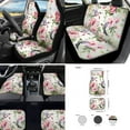 thumbnail image 2 of Jeiento Hummingbird Car Seat Cover Full Set, Universal Fit Seat Covers for Car Front Rear Cover, Floral Floor Mat Center Console Pad Safety Belt Pad for Women Men, Removable, 2 of 8