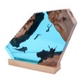 thumbnail image 1 of Table Decor Night Light, Epoxy Resin Ocean Night Light with Wooden Base for Birthday Gift, 1 of 7