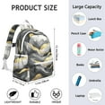 thumbnail image 6 of Black and Gold Marble Backpack for School,Cute School Bag,Schoolbag with Adjustable Shoulder Straps & Padded Back,13.4"x11"x4.7", 6 of 6