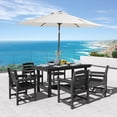 thumbnail image 5 of JUSTLET 6 PC Outdoor Patio Furniture Set, Patio Dining Sets, 5 Chairs and 1 Table, Black, 5 of 10