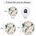 thumbnail image 6 of Wall Clock Turquoise Brown Diamond Clocks PVC Silent Non-Ticking Battery Operated Decorative Modern Geometric Mid Century Linen Round Clock for Home Living Room Kitchen Bedroom Wall Decor 10 Inch, 6 of 9