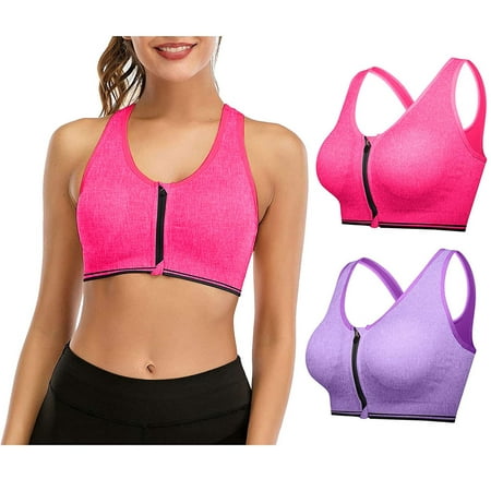 

SELONE Womens Sports Bras No Underwire Front Closure Front Clip Zip Front Front Snap Zip Up High Impact Sports Mesh Front Hook Front Close Front Opening Closing Zipper Without Steel Rring Shoulder J