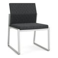 thumbnail image 1 of Fauteuil d'Invité Sans Accoudoirs pour Réception Gansett / Acier Argenté / Gris Foncé, 1 of 5