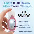 thumbnail image 4 of Lámpara de enfermera con clip LightsFlo ClipGlow Night Shift, color rosa, 4 of 9