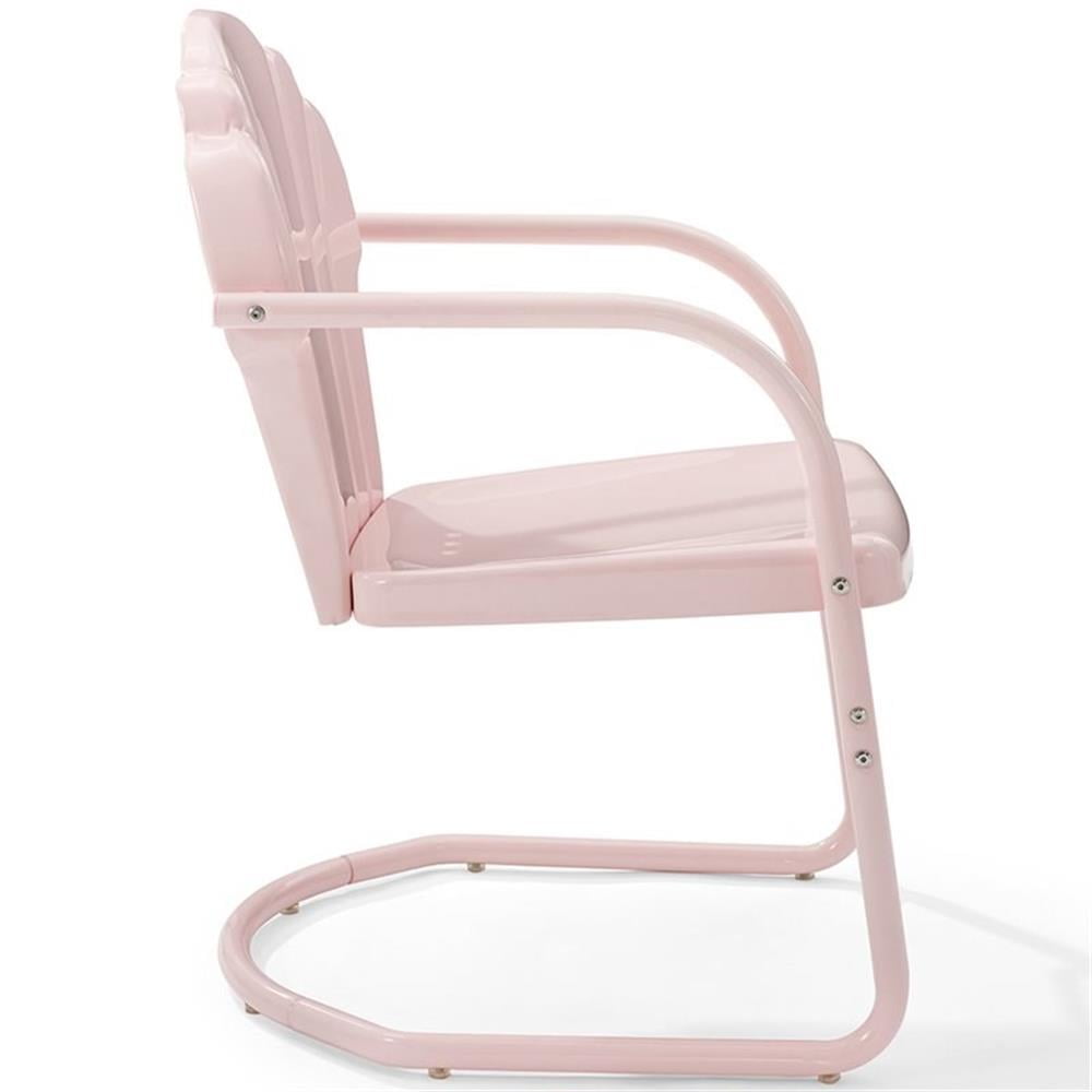 Crosley Furniture Tulip 2Pc Outdoor Metal Armchair Set Pink - 2 Chairs