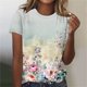 thumbnail image 1 of Fiudx Camisetas para Mujer Top de Cuello Redondo de Manga Corta Estampado Casual de Moda de Verano para Mujer, 1 of 4