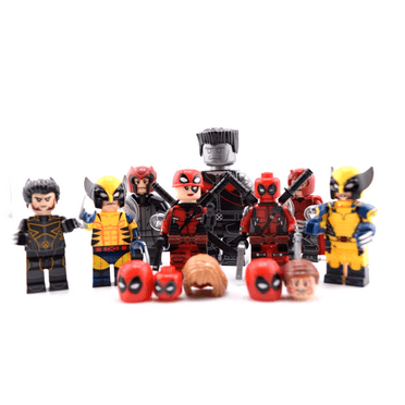 DJKDJL 8pcs/set Deadpool & Wolverine Minifigure Mini Brick Figures Custom Block Figure Toys for Kids, Collectible Statue Action Figures Anime Desktop Decoration Ornaments Christmas Gift