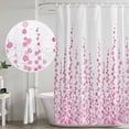 thumbnail image 5 of Pink Shower Curtain, Waterproof Shower Curtains for Bathroom, Polka Dots Watercolor Abstract Art Washable Fabric Bathtub Curtain Set Bath Decor with 12 Hooks Stall 36"x72", 5 of 8