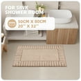 thumbnail image 3 of PABUBE Bathroom Rugs 20"x32", Absorbent Bath Mats Rugs for Bathroom Floor Non Slip Non Skid, Soft Shag Microfiber Machine Washable Shower Bath Mat for Bathroom Decor, Khaki, 3 of 9