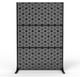 thumbnail image 5 of Pantalla de Privacidad de Metal, 72" alto x 47" ancho, Pantalla Decorativa Independiente para Exterior, Patio, Balcón, Jardín e Interior, Cercado de Privacidad, Negro y Brillante, 3 Piezas, 5 of 8
