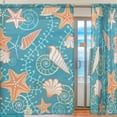 thumbnail image 2 of Coolnut 2PCS Vivid Sea Creatures Sheer Gauze Door Curtains, 78"x55" Window Curtain Drapes for Living Room Kids Bedroom Window Treatment, 2 of 4