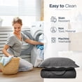thumbnail image 6 of Moonlight20015 2 Piece Quilt Set Lightweight Microfiber Bedspread Modern Floral Embossing Charcoal Twin, 6 of 10
