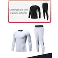 thumbnail image 2 of Soidarity Conjunto de ropa interior térmica de primera capa de invierno, trajes de ropa, calzoncillos largos de compresión, entrenamiento, Uniforme atlético Negro Adultos/XXL, 2 of 6