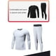 thumbnail image 3 of Greeniant Ropa interior térmica de primera capa de invierno, conjunto de mallas, trajes, camisa inferior, calzoncillos largos, ciclismo, correr, deportes, Uniforme atlético Verde Adultos/XXL Greeniant OD028949-03, 3 of 6
