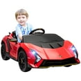thumbnail image 1 of Qaba 12V Lamborghini Licensed Electric RC Car for Kids, Toddler Ride on Toys Gift, Red, 1 of 9