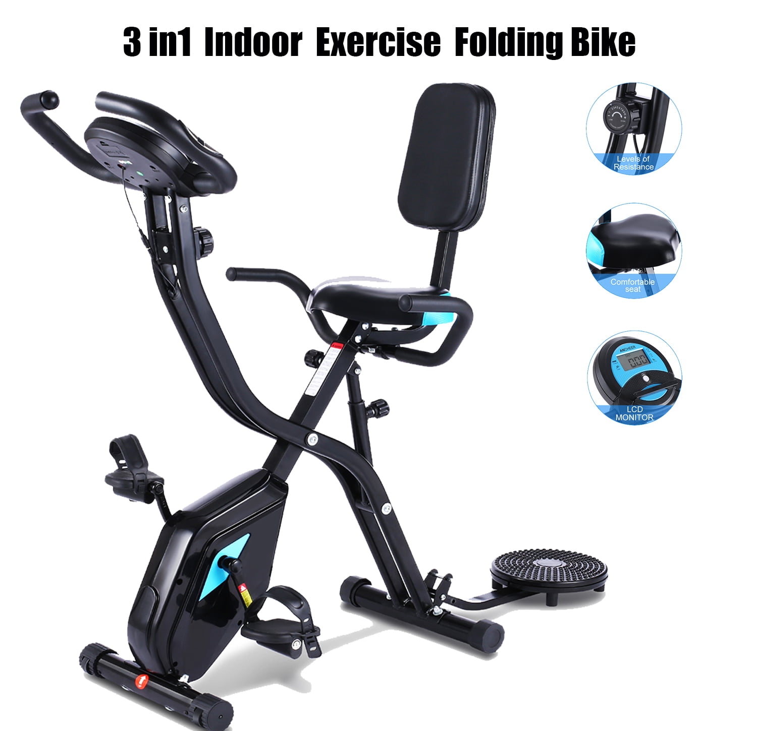 Exercise Bike Indoor Foldable Cycling Bike Adjustable GYM Home USE Fitnesssbike 