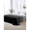 thumbnail image 5 of Black Grey Ombre Queen Size Flat Sheet, Wrinkleproof & Fadeproof Cooling Flat Bed Sheet Only, Modern Abstract Art Farmhouse Striped Breathable Soft Bedding Top Sheets 90 x 102 Inches, 5 of 8