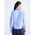 thumbnail image 3 of Free Assembly Women's Button Front Shirt with Satin Tie, Sizes XS-4X, 3 of 5