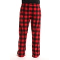 thumbnail image 3 of #followme Microfleece Mens Buffalo Plaid Pajama Pants with Pockets (Red Buffalo Plaid, Small), 3 of 3