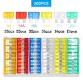 thumbnail image 2 of Kit surtido de fusibles de 200 Uds., fusible de hoja enchufable con caja de almacenamiento para Carevas Fusible, 2 of 7