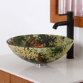 thumbnail image 5 of Fontaine by Italia Koi and Lily Pond Multi-Colored Tempered Glass 16in Round Vessel Sink, 5 of 11