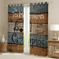 thumbnail image 2 of Erosebridal Happy Camping Curtains Pack of 2 (42Wx63L),Rustic Cabin Black Out Curtains,Adventure Camper Curtains for Living Room,Lodge Room Decor, 2 of 6