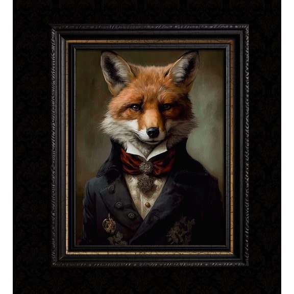 Victorian Fox Vintage Wall Art Print