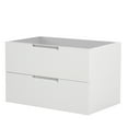 thumbnail image 2 of Miniyam 30" Wall Mounted Bathroom Vanity Base with Two Soft Close Drawers, Handle-Free Design, White, 2 of 6