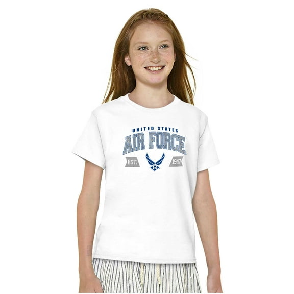 US Air Force Wing Emblem Established Crewneck T Shirts Boy Girl Teen Brisco Brands S