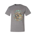 thumbnail image 2 of Wild Bobby I Only Told The Moon, Moon Phases Daisies and Butterflies Vintage Men Tee, Heather Grey, 4X-Large, 2 of 6