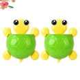 thumbnail image 2 of Milisten 2pcs Turtle Wall Holder Suction Cup Toothbrush Rack Toothpaste Container Hanging Sundries Organizer Green, 2 of 5