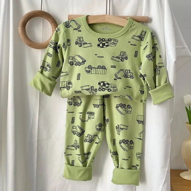 Pijamas de invierno para niños, ropa interior térmica de dibujos animados para niñas, niños y bebés, ropa de dormir de Navidad