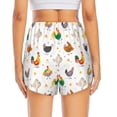 thumbnail image 2 of Lsque Funny Chicken Printed Women's Running Shorts with Liner Pockets,Elastic Quick Dry Workout Athletic Gym Yoga Shorts,Womens High Waist Shorts-Large, 2 of 9