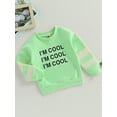 thumbnail image 3 of Bagilaanoe Little Girl Boy Casual Sweatshirt Letter Print Contrast Color Long Sleeve Pullover 3T 4T 5T 6T 7T Kids Fall Loose Tee Tops, 3 of 8
