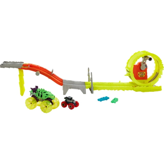 Set de orugas Toy Hot Wheels Monster Trucks con 2 camiones
