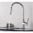 thumbnail image 1 of Gray kitchen faucet with hot and cold pullout, black swivel sink faucet, galvanized pullout faucet, 1 of 5