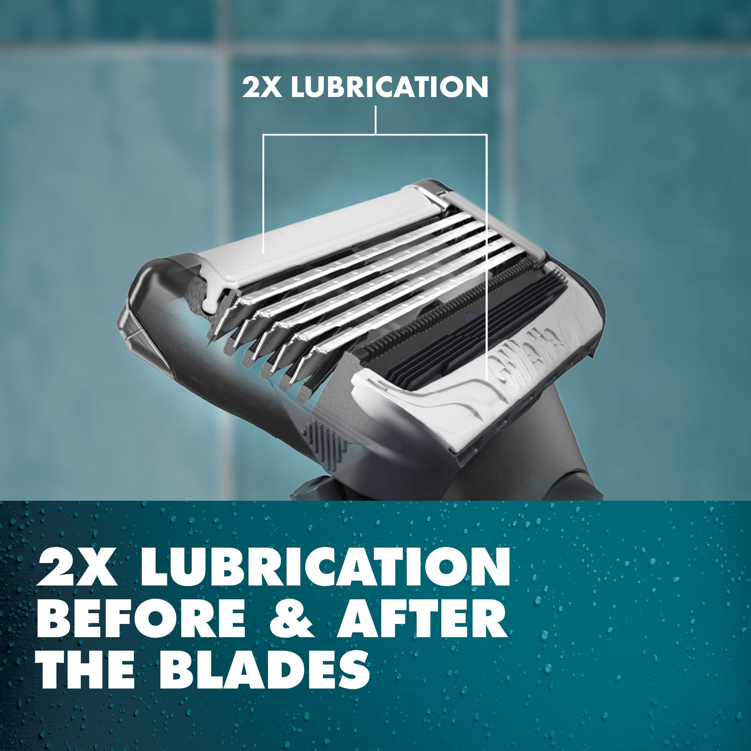 Rasoir pour poils pubiens pour hommes Gillette Intimate, rasoir pour poils pubiens et rasage corporel pour homme, doux et facile à utiliser, conçu pour les poils pubiens, 1manche de rasoir, 2cartouche 1CT