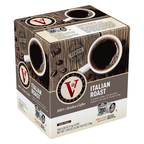 Victor Allen's Coffee Pods Italian Roast - Dark Roast - 200 Count