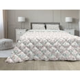thumbnail image 1 of Fantasy World Comforter & Sham Bedding Set, Demonstration of land Elements Funny Unicorns and Rainbows, 3 pcs Duvet Set Microfiber Filling Quilt, 5 Sizes, White Multicolor, by Ambesonne, 1 of 4
