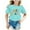 Mint Green, variant on Girls Fashion Casual Printed Short Sleeve Round Neck Tee for Back to School Season Short Sleeve Shirt for Girls Tees Kids Tshirts Clothes Summer Tops T-Shirt