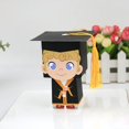thumbnail image 3 of Cheers.US Graduation Sweet Boxes,10pcs Doctoral Cap Shaped Gift Box Black Graduation Celebration Treat Sweet Biscuit Chocolate Sweet Box with Yellow Tassel for Graduation Ceremony Party, 3 of 9