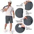 thumbnail image 5 of POENTAB Summer Cargo Shorts for Men Lightweight Outdoor Hiking Shorts for Men Trip Golf Camping Casual with Multi Pockets Gray, 5 of 9