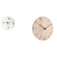 thumbnail image 1 of Reloj de pared redondo, silencioso, decorativo, de madera maciza, con manecillas de madera precisas, ideal para sala de estar, oficina, regalo, 30 cm, 1 of 8