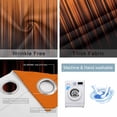 thumbnail image 4 of Burnt Orange Black Ombre Blackout Curtains for Bedroom/Living Room, Thermal Insulated Kitchen Curtains, Modern Abstract Striped Gradient Grommet Darkening Window Treatment Drapes 42"x84"x2, 4 of 8