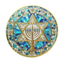 Hanukkah Decorative Window Suncatchers with Traditional Jewish Symbols for Home and Holiday Celebrations