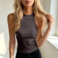 thumbnail image 2 of MAFYTYTPR Women's Halter Neck Ribbed Fitted Tank Tops Spring Summer Casual Tops for Everyday Wear 1PC S-XL, 2 of 6